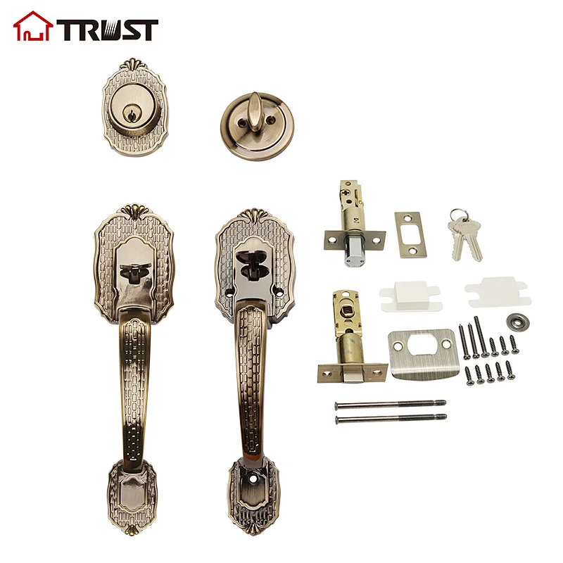Trust 8061-AB Entry Handle Lockset Single Lever Grip Handle