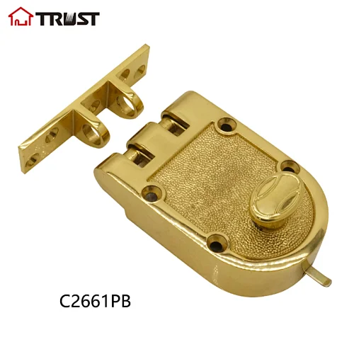 TRUST C2661PB Jimmy Proof Deadlock Single Cylinder Brass Color