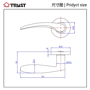 华信TH044-SS 不锈钢执手锁 分体锁房门浴室卫生间门锁