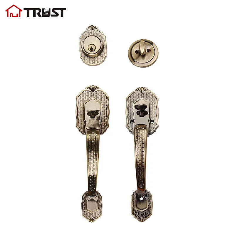 Trust 8061-AB Entry Handle Lockset Single Lever Grip Handle