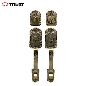 TRUST 8021AB Single Cylinder with Knob HandleSet With Single Cylinder Deadbolt Grip Handle