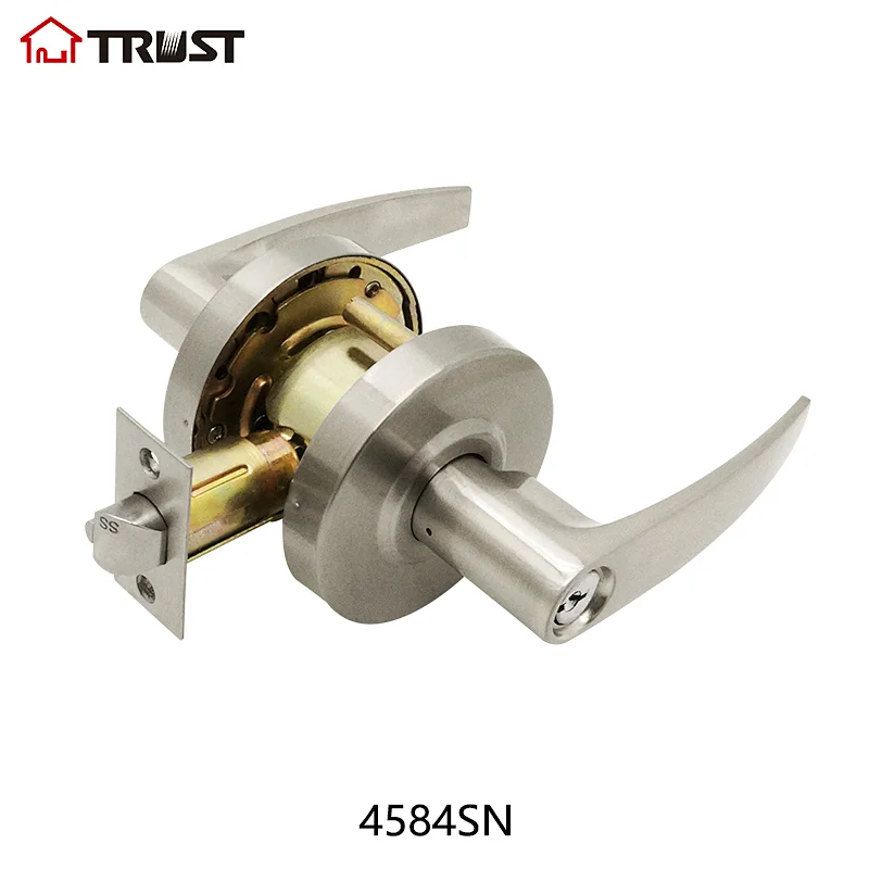 4584-SN Grade 2 Commercial Door Lever Grade (Storage) – Commercial Door Handle for Storage Room Industrial Standard – Grade 2 UL CUL Nickel Nickle Finish – ANSI A156.2
