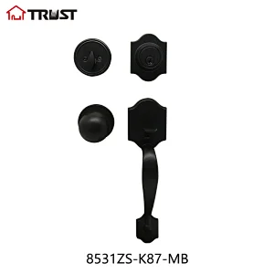 Trust 8531ZS-K87-MB Entry Handle Lockset Single Lever Grip Handle