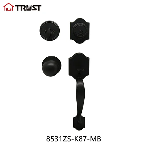 Trust 8531ZS-K87-MB Entry Handle Lockset Single Lever Grip Handle