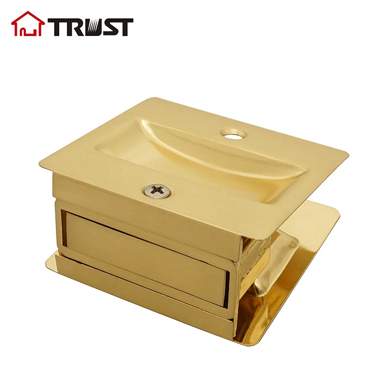 TRUST SD04-PB-PS Solid Brass Sliding Pocket Door Pull