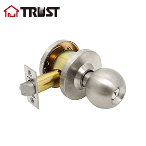 华信4379BSS 美标二级铜芯圆柱锁利球形锁 不锈钢房门球锁卫浴通道门锁