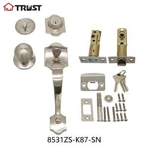 Trust 8531ZS-K87-SN Entry Handle Lockset Single Lever Grip Handle