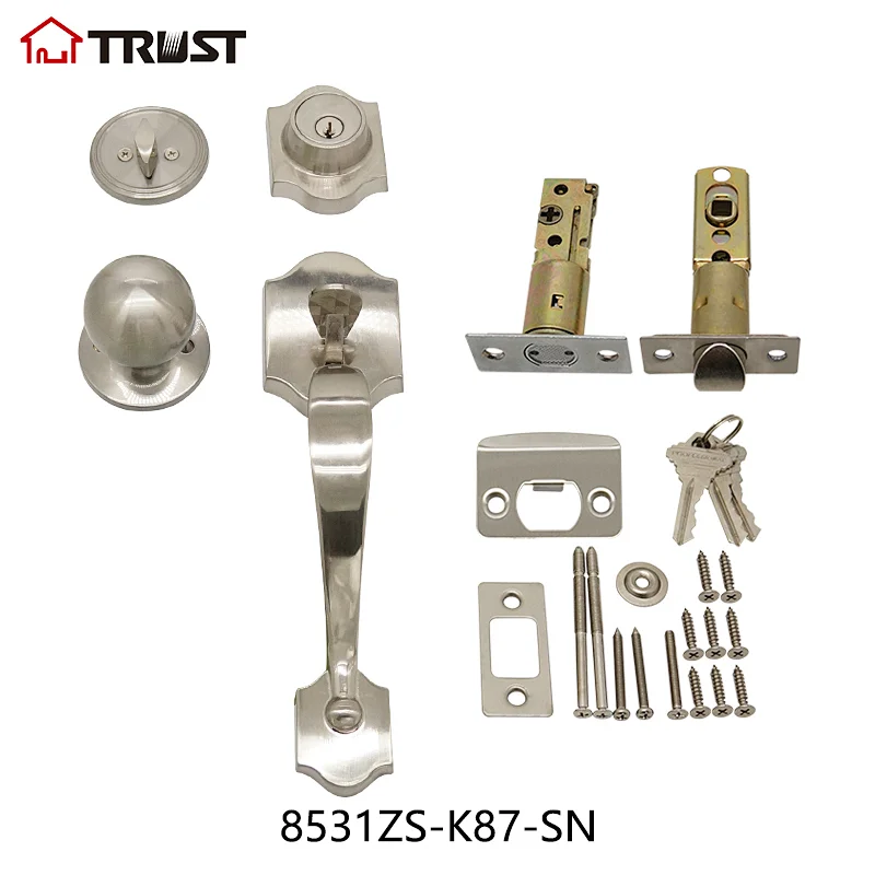 Trust 8531ZS-K87-SN Entry Handle Lockset Single Lever Grip Handle