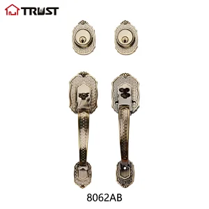 Trust 8062-AB Entry Handle Lockset Single Lever Grip Handle