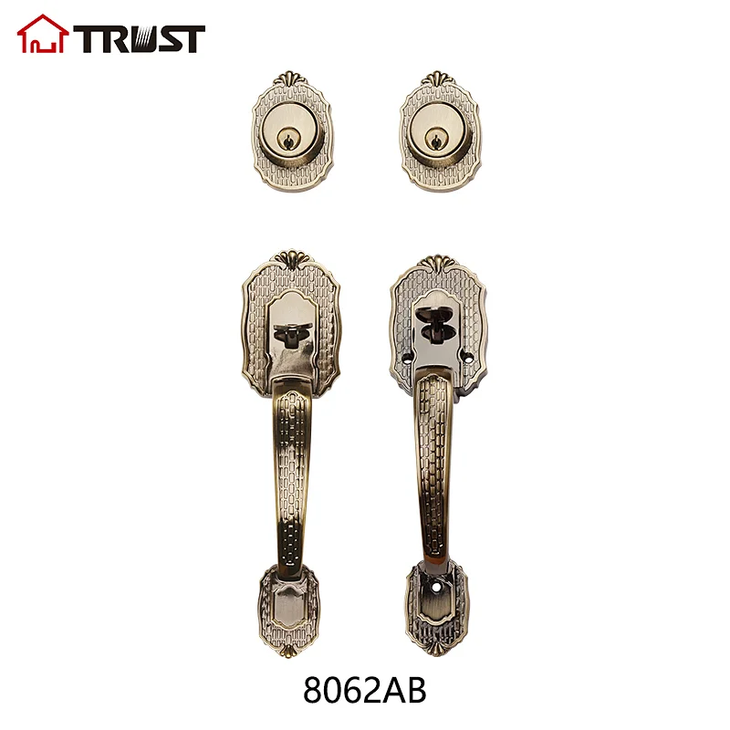Trust 8062-AB Entry Handle Lockset Single Lever Grip Handle