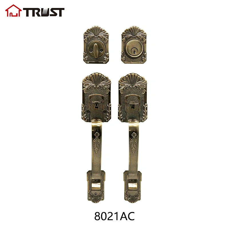 TRUST 8021AB Single Cylinder with Knob HandleSet With Single Cylinder Deadbolt Grip Handle