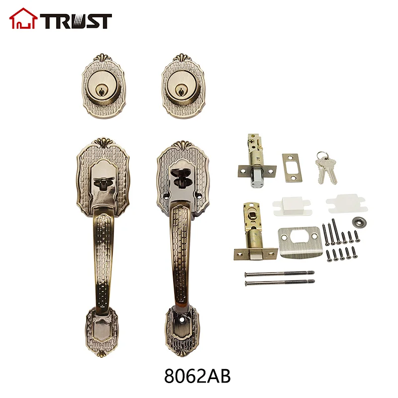 Trust 8062-AB Entry Handle Lockset Single Lever Grip Handle