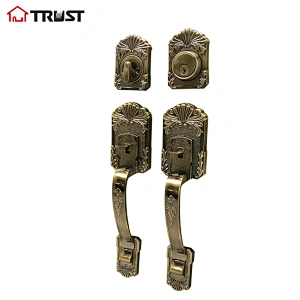 TRUST 8021AB Single Cylinder with Knob HandleSet With Single Cylinder Deadbolt Grip Handle