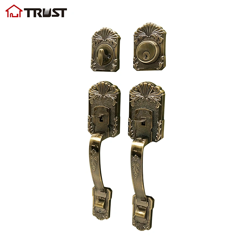 TRUST 8021AB Single Cylinder with Knob HandleSet With Single Cylinder Deadbolt Grip Handle