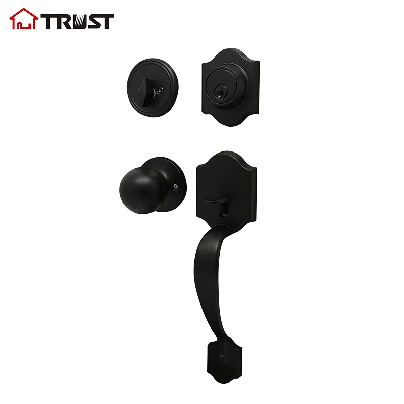 Trust 8531ZS-K87-MB Entry Handle Lockset Single Lever Grip Handle