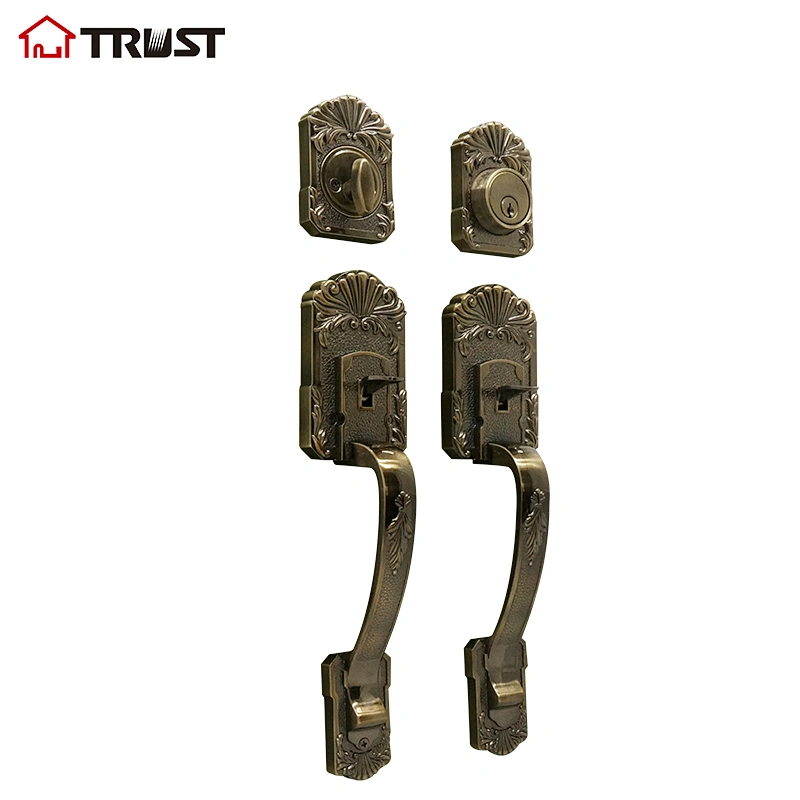 TRUST 8021AB Single Cylinder with Knob HandleSet With Single Cylinder Deadbolt Grip Handle