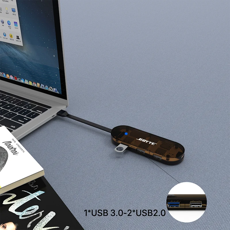 7-in-1 USB-C Multiport Adapter extend one USB-C port to USB-C PD+ HDMI A + 2 x USB 2.0 A + 1 x USB 3.0 A + SD/Micro SD card slot