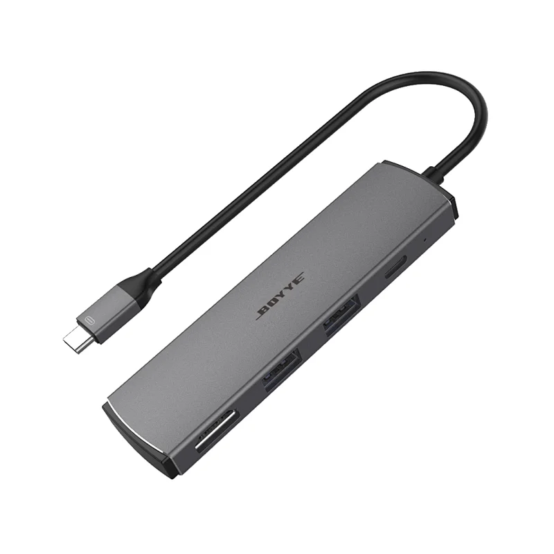 Type C hub to 2*USB3.0+HDMI+USB C with PD charging+data transfer
