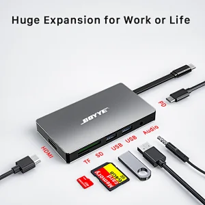 7 IN 1 Type C to HDMI+SD+microSD+2xUSB3.0+PD+3.5mm Audio