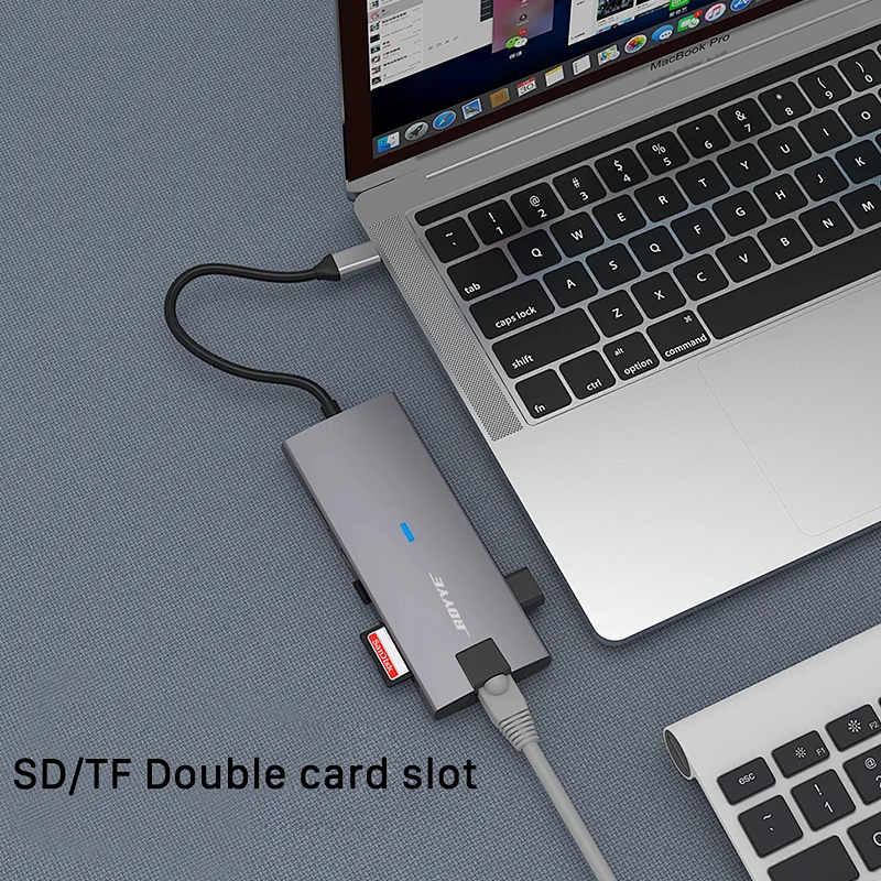 9-in-1 Dual Display USB-C Multiport Adapter