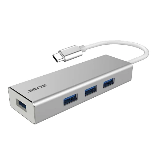 4 port USB-C 3.0 Hub extend to four USB 3.0 A sockets for superspeed data transfer