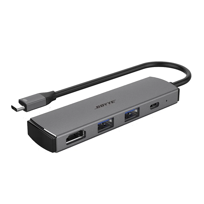 Type C hub to 2*USB3.0+HDMI+USB C with PD charging+data transfer