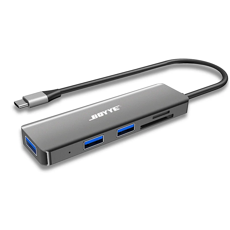 USB-C Hub with card reader USB3.0*3+SD+microSD