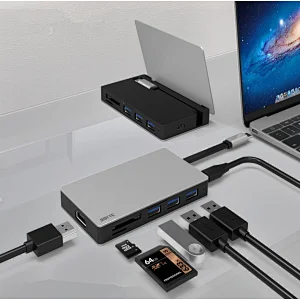 7 IN 1 Type C to HDMI+SD+microSD+3xUSB3.0+PD