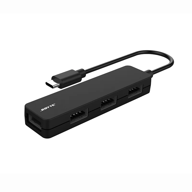 4 port USB-C 2.0 Hub extend to four USB 2.0 A sockets for high speed data transfer