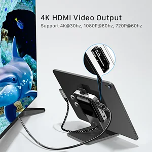 7 IN 1 Type C to HDMI+SD+microSD+2*USB3.0+Audio+PD