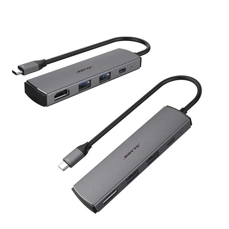 Type C hub to 2*USB3.0+HDMI+USB C with PD charging+data transfer