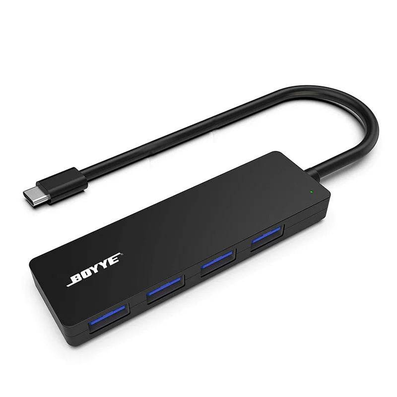 4 port USB-C 3.0 Hub extend to four USB 3.0 A sockets for superspeed data transfer