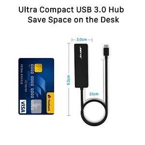4 port USB-C 3.0 Hub extend to four USB 3.0 A sockets for superspeed data transfer