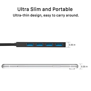 4 port USB-C 3.0 Hub extend to four USB 3.0 A sockets for superspeed data transfer