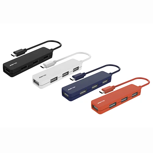 4 port USB-C 2.0 Hub extend to four USB 2.0 A sockets for high speed data transfer
