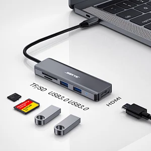 5 IN 1 USB-C adapter with card reader, HDMI