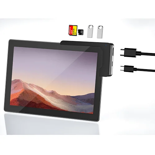 6 IN 1 USB A+ TYPE C  to HDMI+ PD+SD+microSD+USB3.0