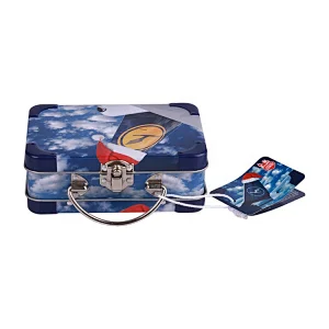 Food Grade Square Food Can Tin With Handles Lunch Tin Box For Cookie