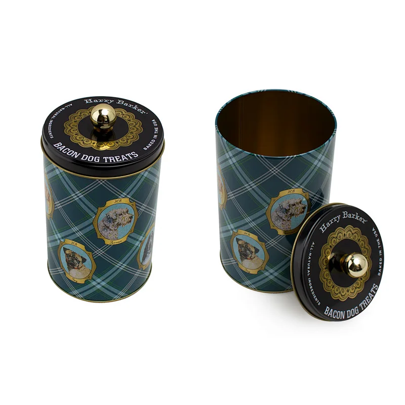 cylinder cookie tin can cookie box packaging tin can for food