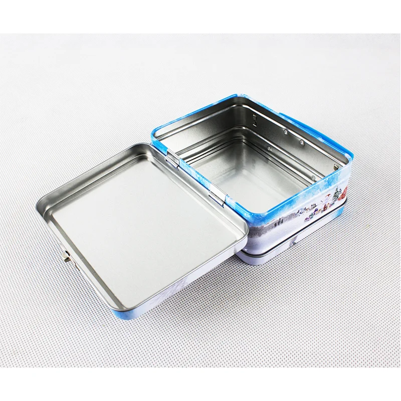 tin lunch box plain with handle for metal gift box tin box packaging