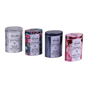 Good quality tin can food grade oval shape tea tin can with custom printing