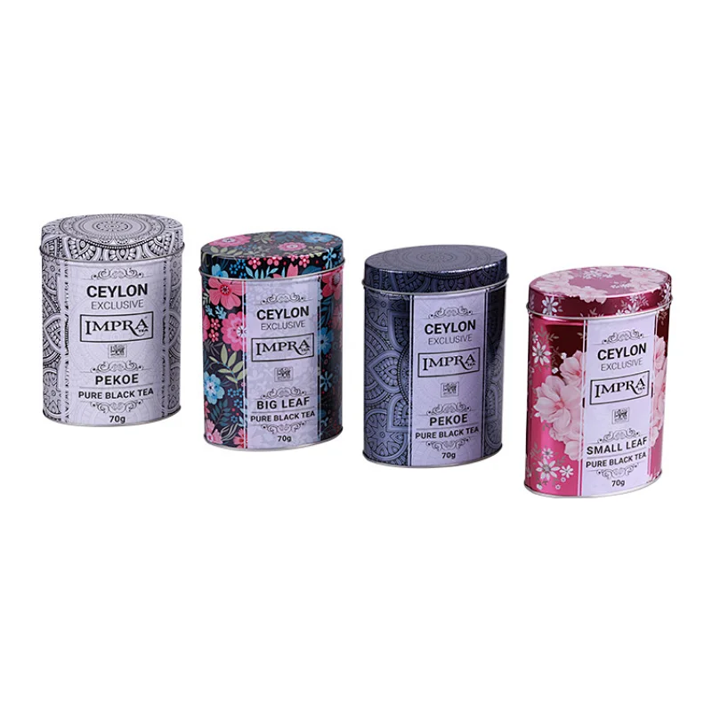 Good quality tin can food grade oval shape tea tin can with custom printing