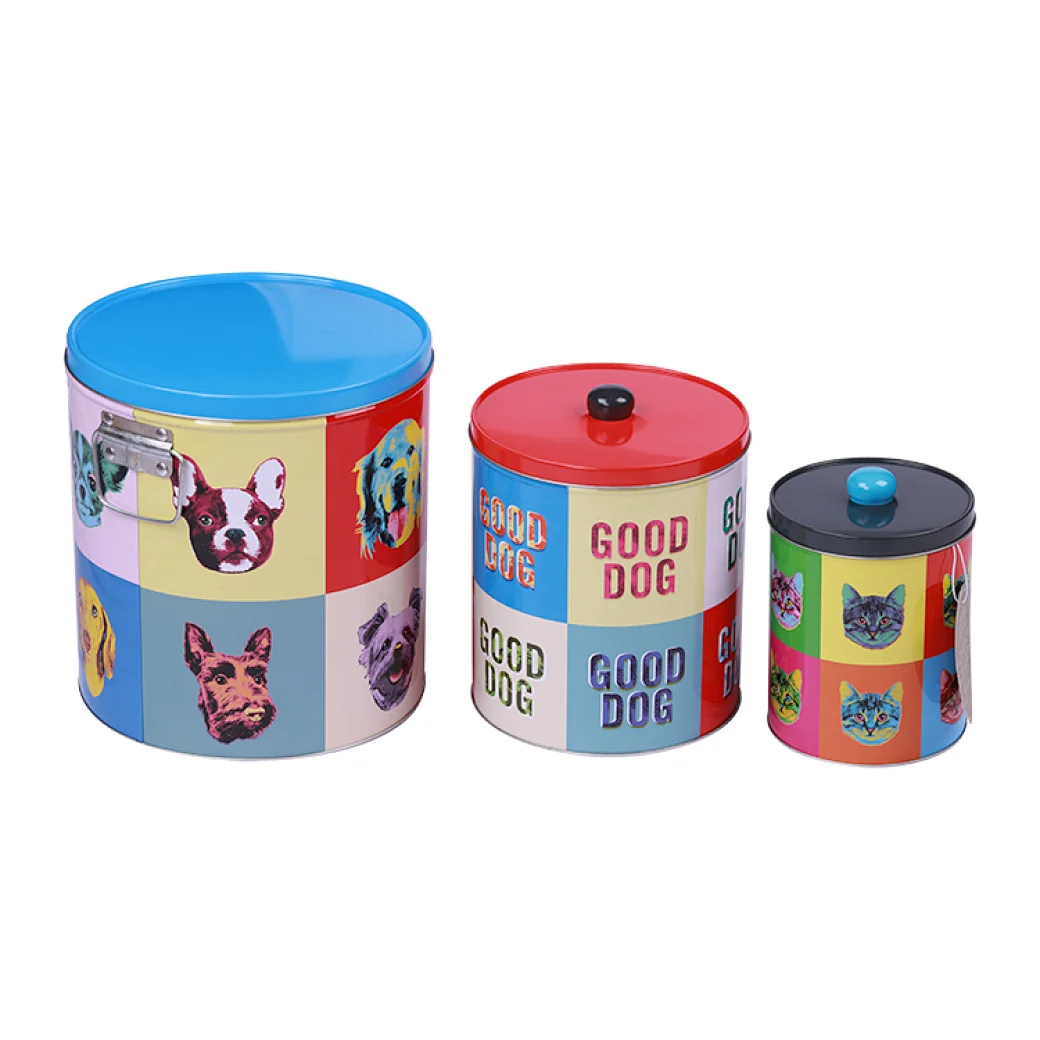 pet food storage tin