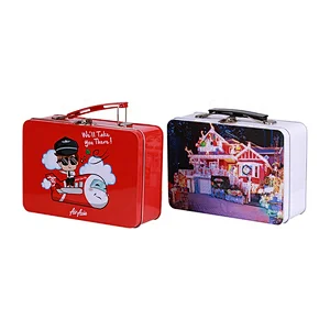 tin lunch box  packaging box for sweater white tin box packaging