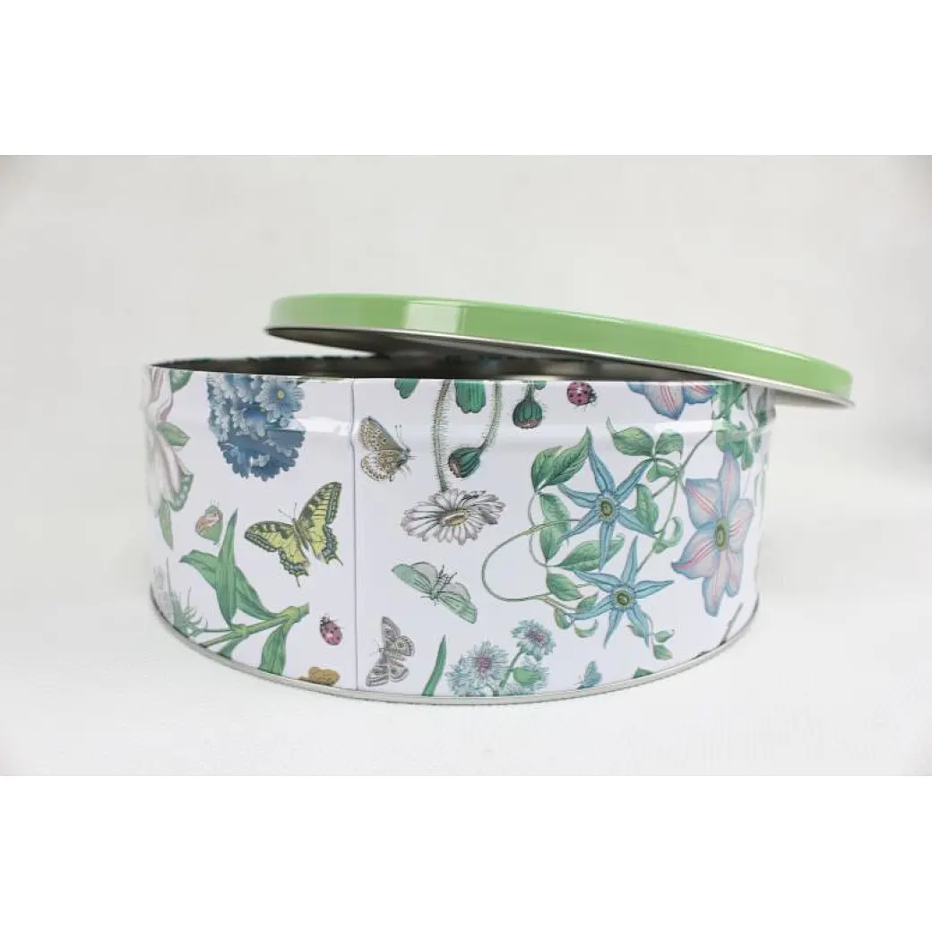 A blue cookie tin is a type of biscuit tin that comes in the color blue. These tins are often used to store cookies or biscuits and are very popular around the holiday season.