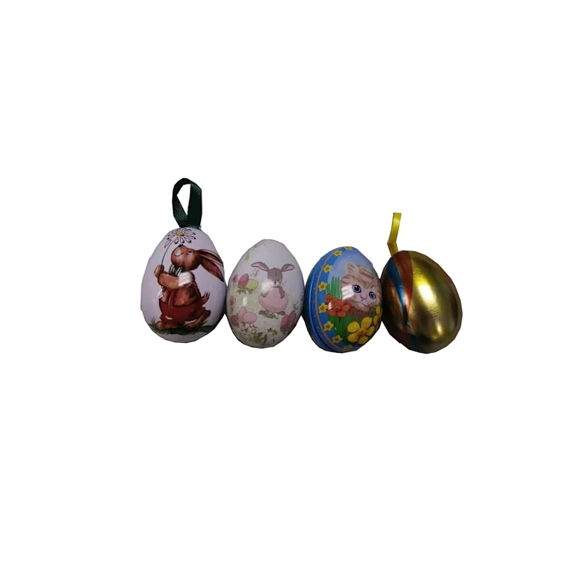 Easter Holiday Candy Packing Mini Egg Shape Candy Tin Box