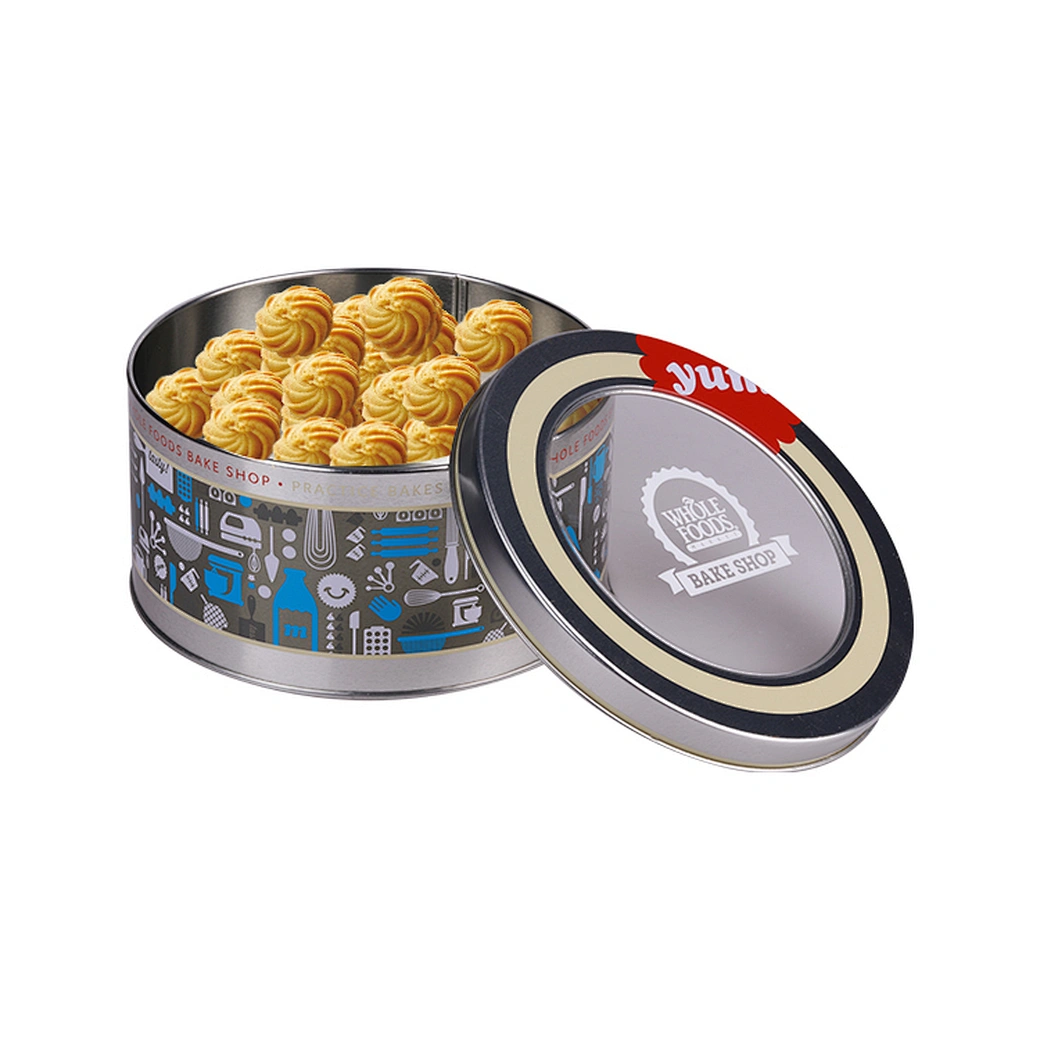 A blue cookie tin is a type of biscuit tin that comes in the color blue. These tins are often used to store cookies or biscuits and are very popular around the holiday season.