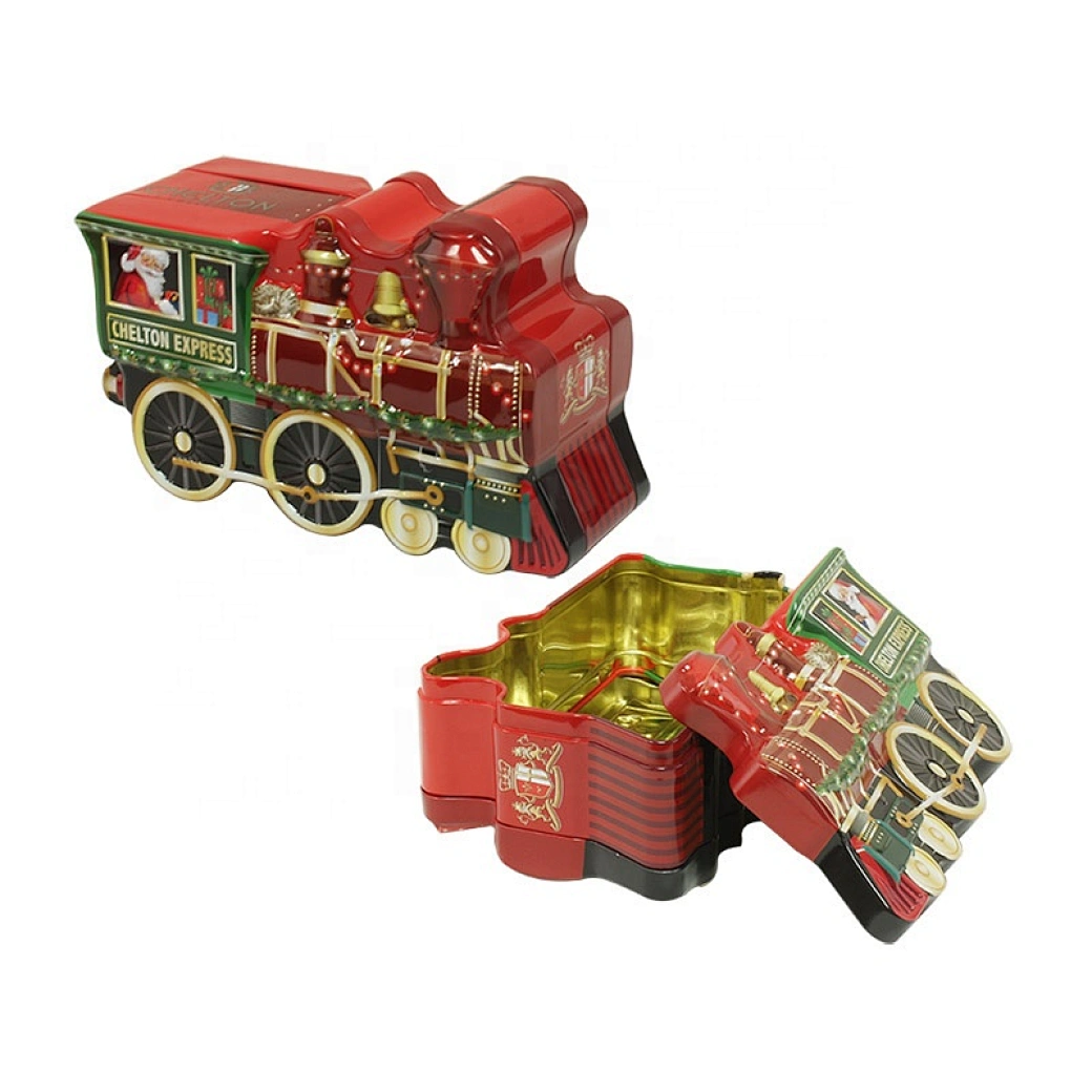 When I was a child, I had a train tin that was my favorite thing in the world. It was a colorful tin designed to look like a toy train, complete with wheels and a chimney.