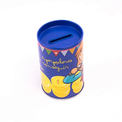 Easy open lid round coin bank