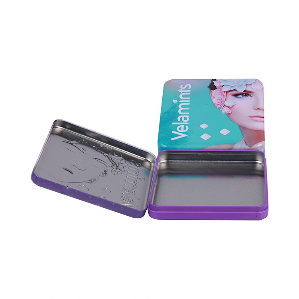 rectangular tin container